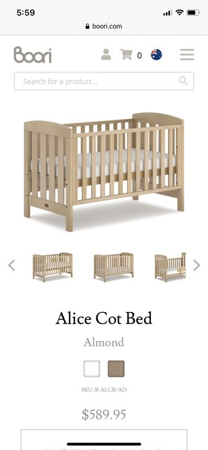boori urbane alice cot